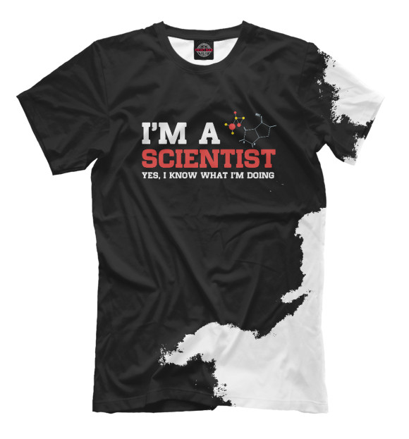 Мужская футболка с изображением I'm A Scientist цвета Белый