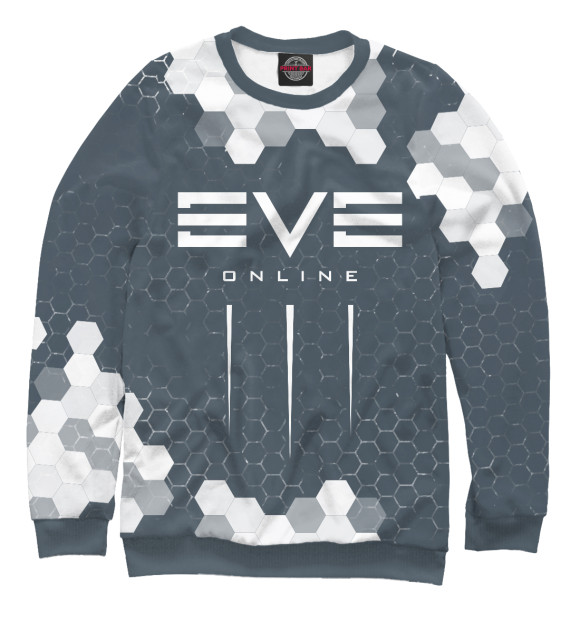 Мужской свитшот с изображением Eve Online / Ив Онлайн цвета Белый