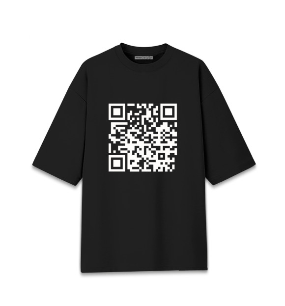 Мужская футболка оверсайз с изображением COVID-19 FREE ZONE цвета Черный