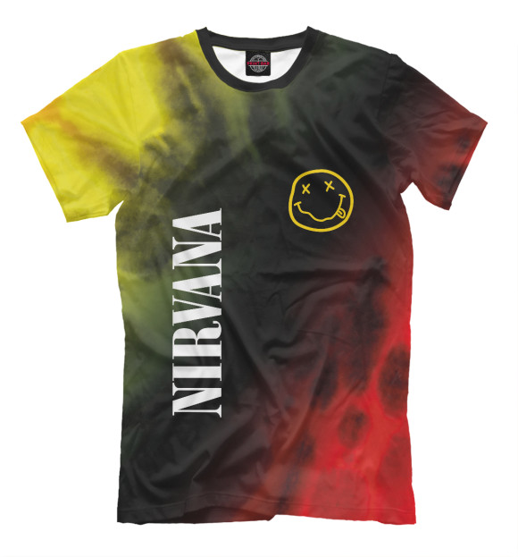 Мужская футболка с изображением Nirvana / Нирвана цвета Белый