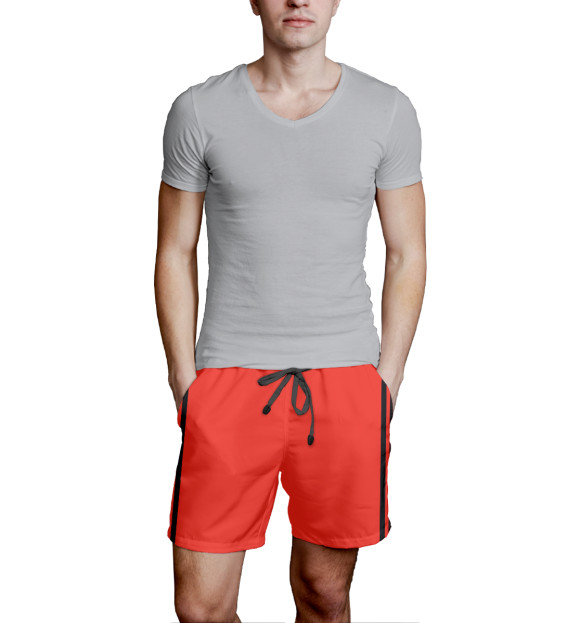 Мужские шорты с изображением Домашняя Евро 2021 цвета Белый
