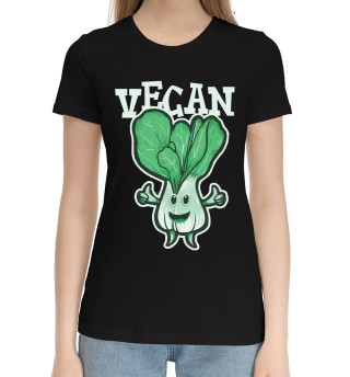 Хлопковая футболка для девочек Веган