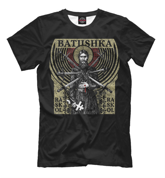 Мужская футболка с изображением Batushka цвета Белый