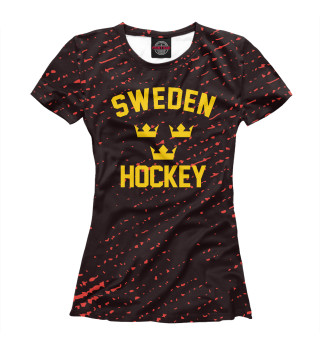 Футболка для девочек Sweden hockey