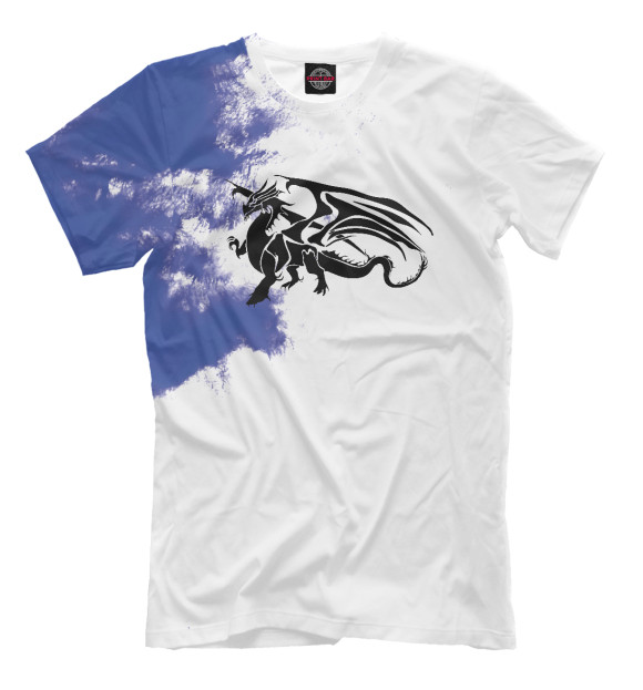Мужская футболка с изображением Dragon Monster цвета Белый
