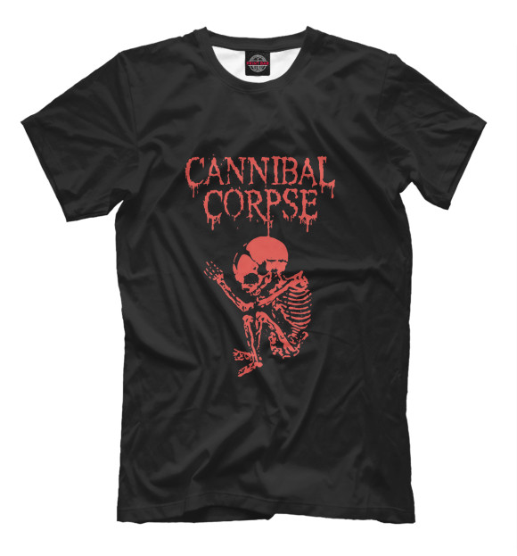 Мужская футболка с изображением Cannibal Corpse цвета Белый