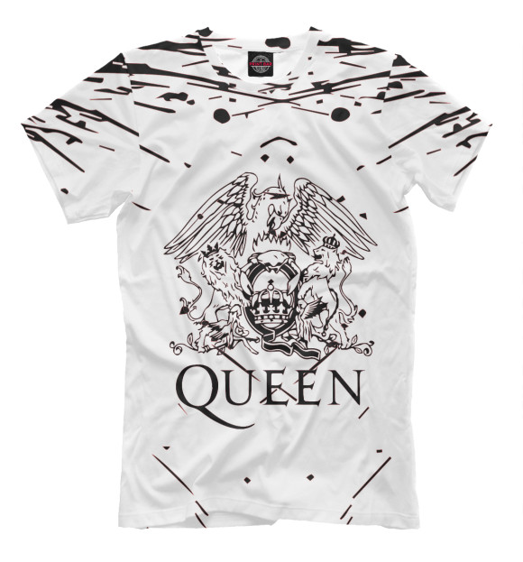 Мужская футболка с изображением Queen цвета Белый