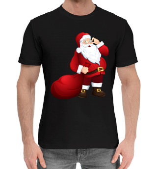 Мужская хлопковая футболка Дед Мороз