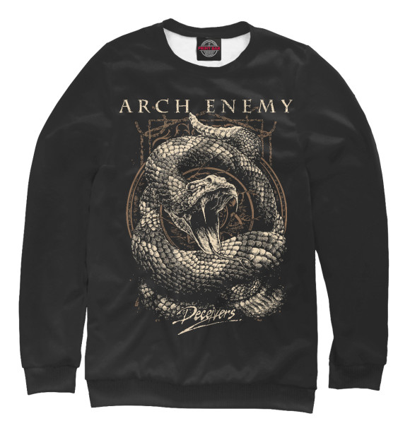 Мужской свитшот с изображением Arch Enemy цвета Белый