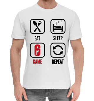Хлопковая футболка для мальчиков Rainbow Six Eat Sleep