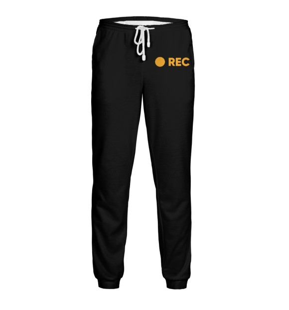 Мужские спортивные штаны с изображением REC цвета Белый