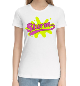Хлопковая футболка для девочек Slurm
