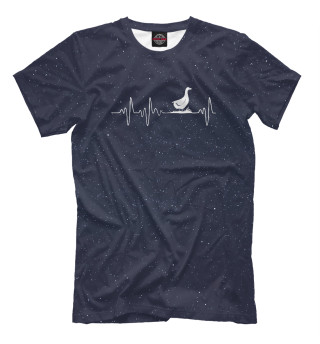 Мужская футболка Farm Animal Bird Heartbeat