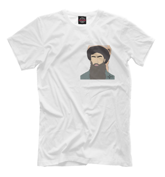 Мужская футболка с изображением Шейх Мансур цвета Белый