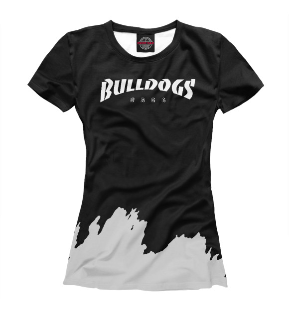 Футболка для девочек с изображением Bulldogs Skater цвета Белый