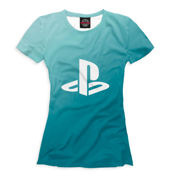 Футболка для девочек с изображением Sony PlayStation цвета Белый