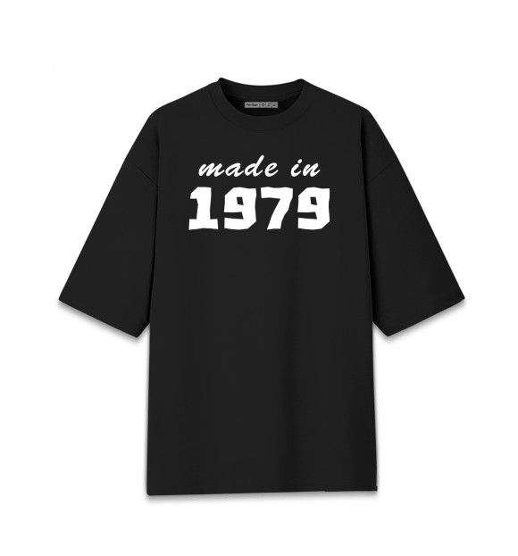 Мужская футболка оверсайз с изображением Made in 1979 цвета Черный