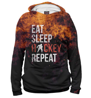 Худи для девочки Eat Sleep Hockey Repeat
