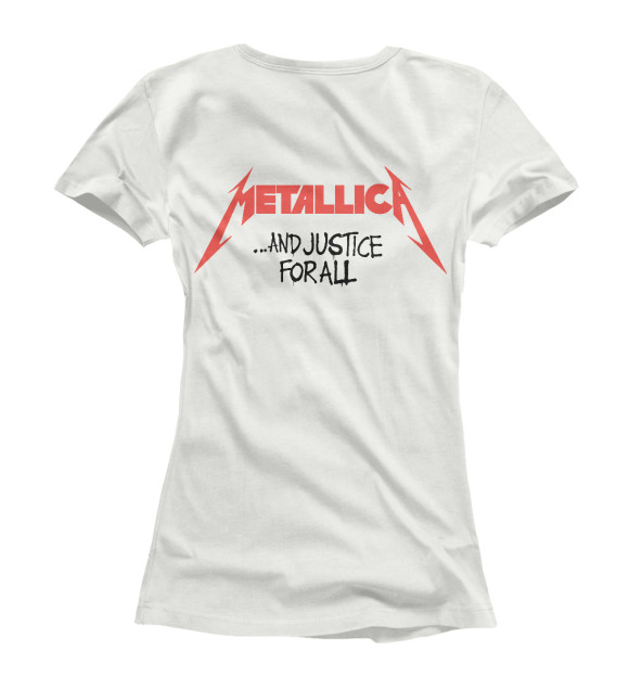 Женская футболка с изображением Metallica for all цвета Белый