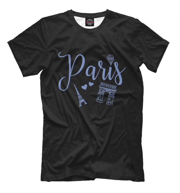 Мужская футболка с изображением Love Paris цвета Белый
