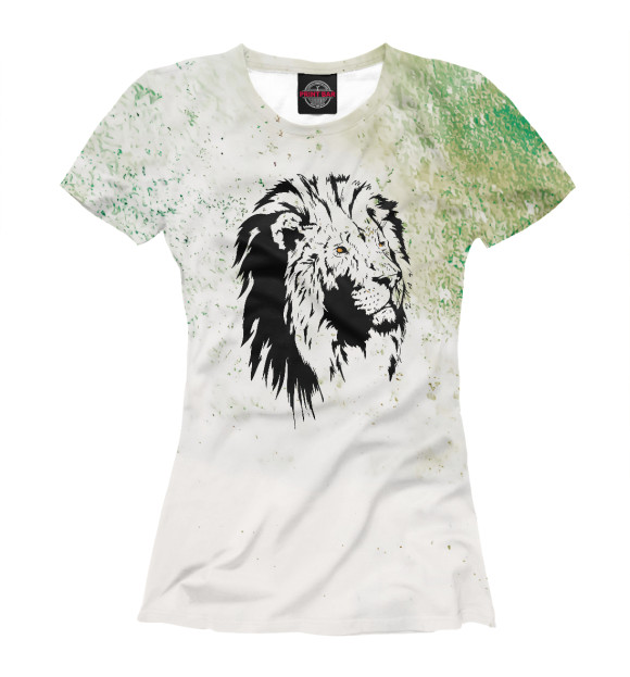 Женская футболка с изображением Lion Girl Grandcat цвета Белый