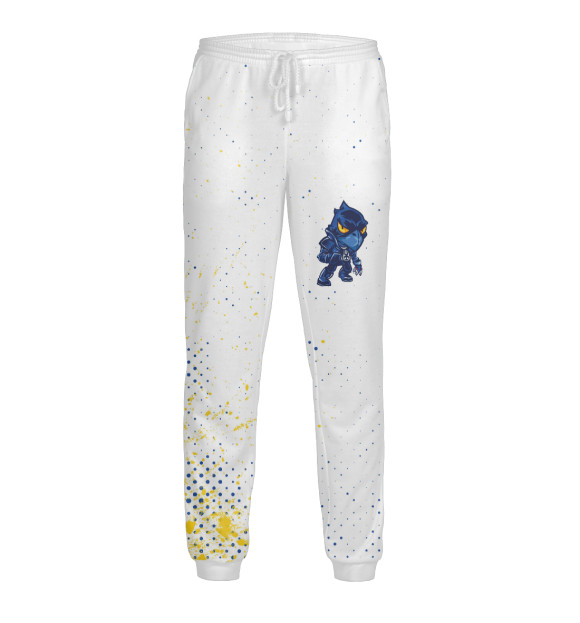 Мужские спортивные штаны с изображением Brawl Stars Crow цвета Белый
