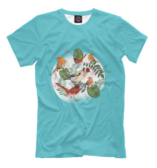 Мужская футболка Птицы в тропиках