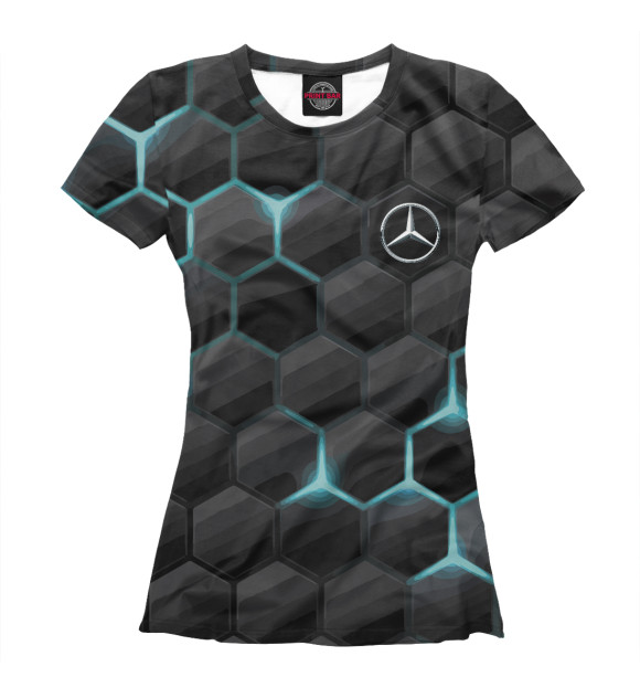 Женская футболка с изображением Mercedes цвета Белый