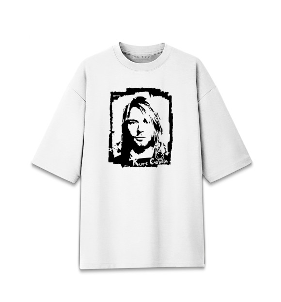 Женская футболка оверсайз с изображением Nirvana цвета Белый