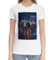 Женская хлопковая футболка Космонавт