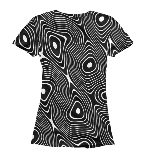 Женская футболка с изображением Waves pattern / Abstraction цвета Белый