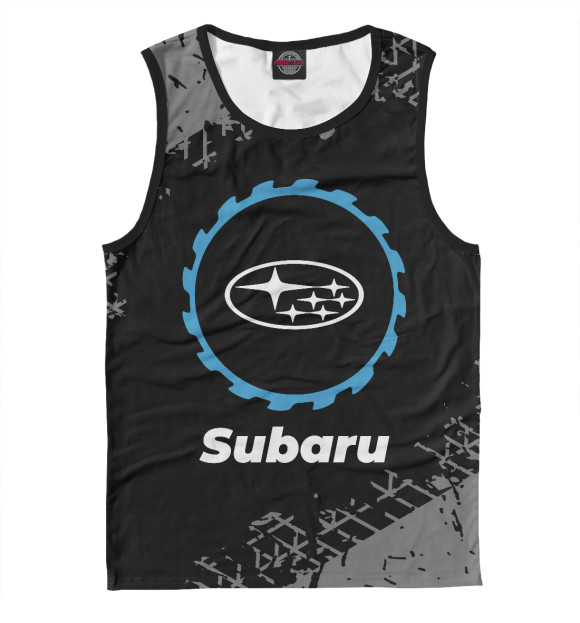 Майка для мальчика с изображением Subaru в стиле Top Gear цвета Белый