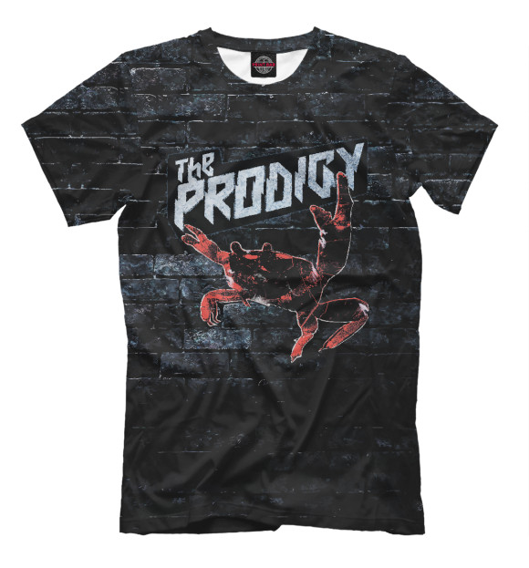 Мужская футболка с изображением The Prodigy Краб цвета Белый