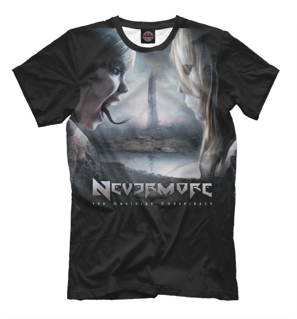 Мужская футболка с изображением Nevermore цвета Белый