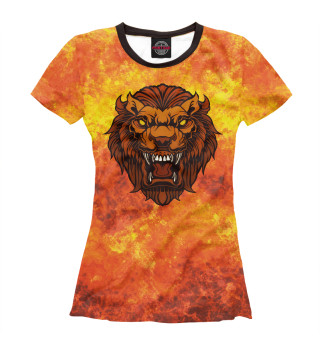 Женская футболка Пламенный лев
