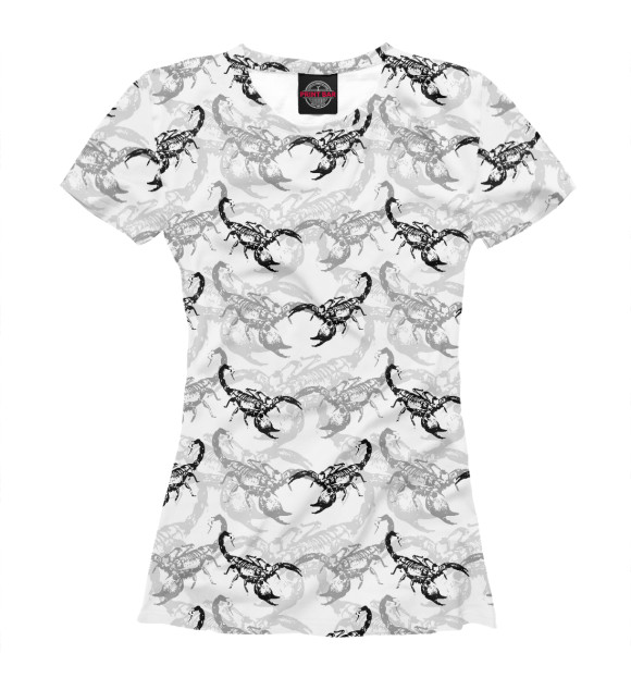 Женская футболка с изображением Скорпионы цвета Белый