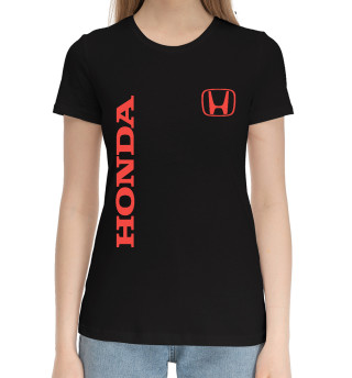 Женская хлопковая футболка Honda