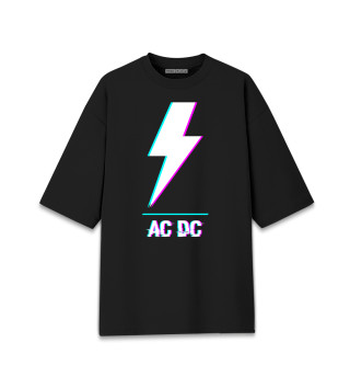 Мужская футболка оверсайз AC DC Glitch Rock