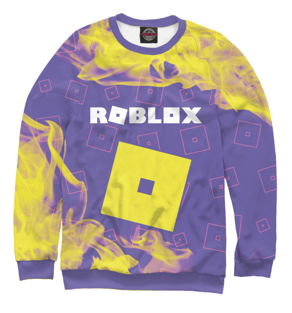 Свитшот для девочек с изображением Roblox / Роблокс цвета Белый