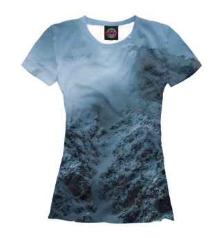 Женская футболка Снежные горы