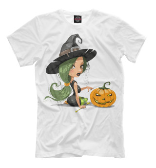 Мужская футболка Girl with pumpkin