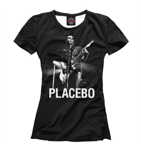 Женская футболка с изображением Placebo цвета Белый