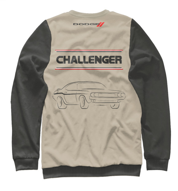 Свитшот для мальчиков с изображением Dodge Challenger цвета Белый