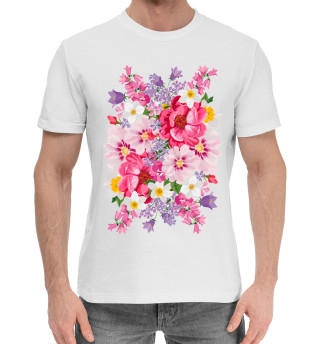 Хлопковая футболка для мальчиков Полевые цветы