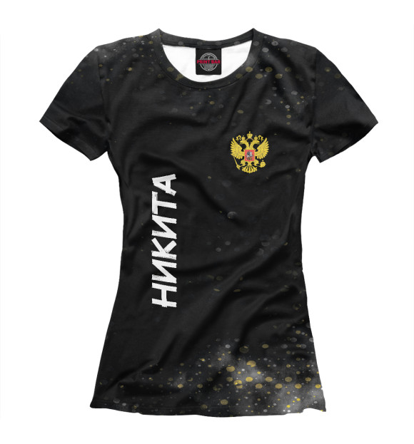 Футболка для девочек с изображением Россия Никита цвета Белый