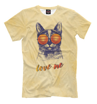 Мужская футболка Cat Love me