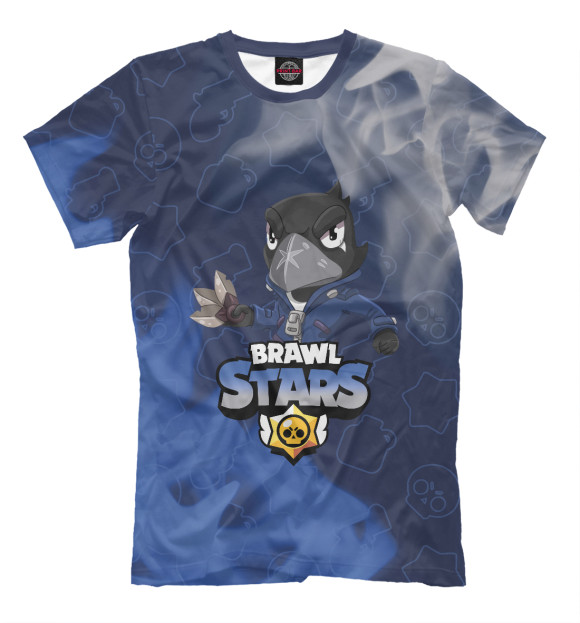 Мужская футболка с изображением Brawl Stars Crow / Ворон цвета Белый