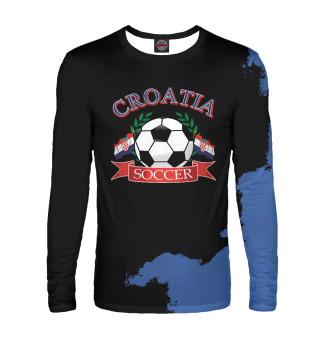 Мужской лонгслив Croatia soccer ball