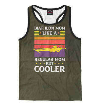 Мужская майка-борцовка Womens Biathlon Mom Like A