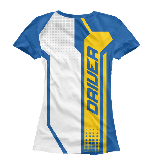 Женская футболка с изображением Subaru  Driver team цвета Белый